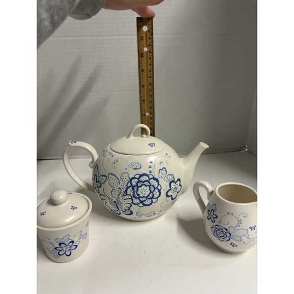 Extremely Rare Hallmark Teapot, Sugar Bowl, Creamer Set EUC!! - Picture 11 of 14